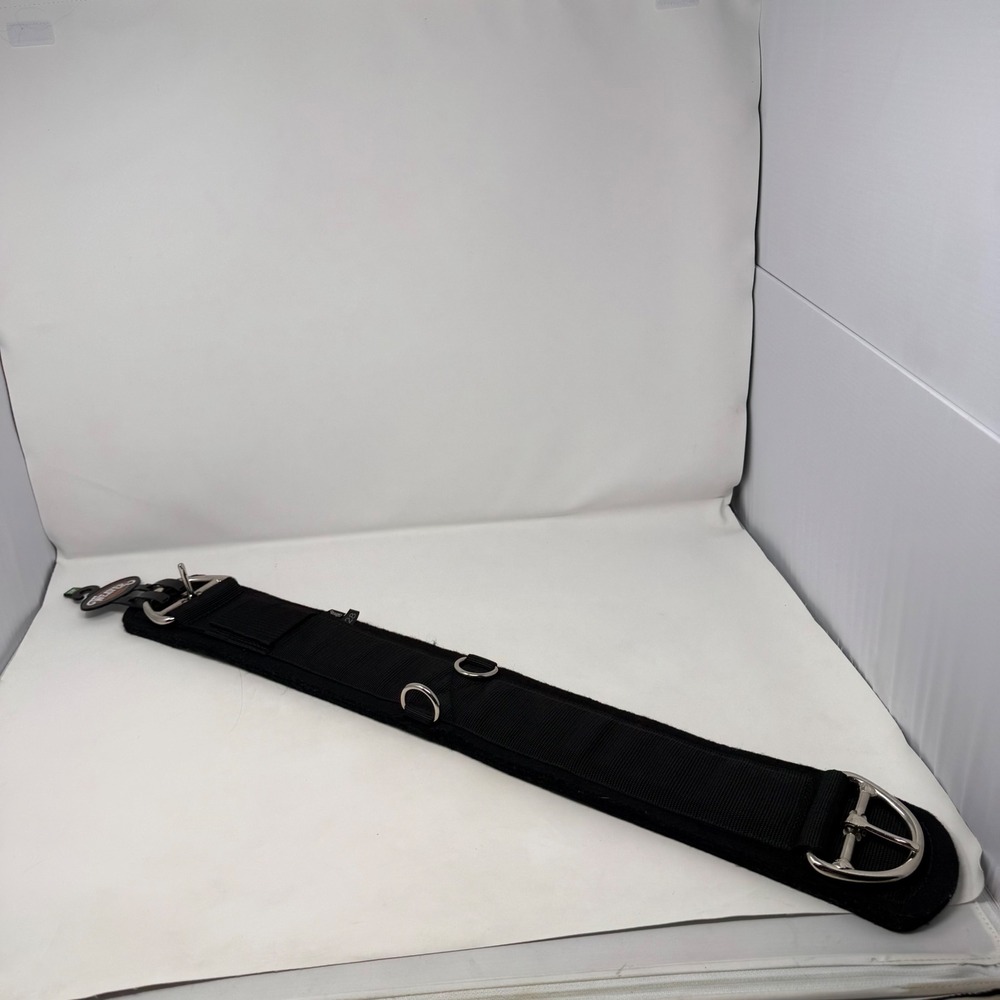 Weaver Equine Felt-Lined Straight Cinch Black 28 Inch‎ 35-2485-BK-28